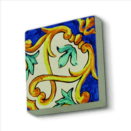 İtalyan Deseni Baskılı Doğaltaş  Magnet(KD-088)Buzdolabı Süsü