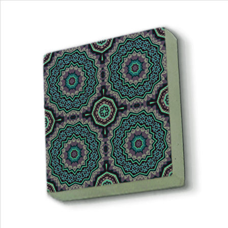 Mandala Baskılı Doğaltaş  Magnet(KD-092Buzdolabı Süsü