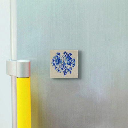 Hollanda Deseni Baskılı Doğaltaş  Magnet(KD-093)Buzdolabı Süsü