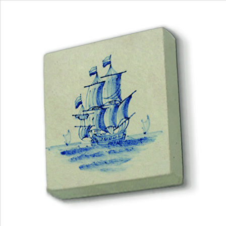 Hollanda Deseni Baskılı Doğaltaş  Magnet(KD-095)Buzdolabı Süsü