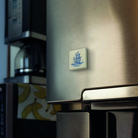 Hollanda Deseni Baskılı Doğaltaş  Magnet(KD-095)Buzdolabı Süsü