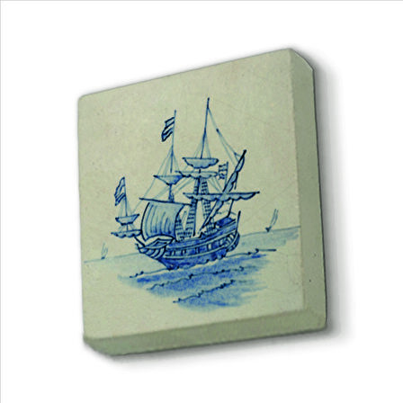 Hollanda Deseni Baskılı Doğaltaş  Magnet(KD-097)Buzdolabı Süsü