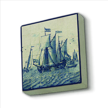 Hollanda Deseni Baskılı Doğaltaş  Magnet(KD-098)Buzdolabı Süsü