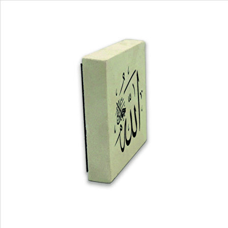 Allah (c.c.) Baskılı Doğaltaş  Magnet(KH-001)Buzdolabı Süsü