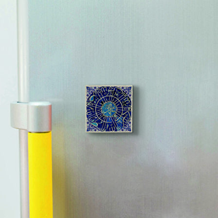 Allah Muhammed Baskılı Doğaltaş  Magnet(KH-140)Buzdolabı Süsü