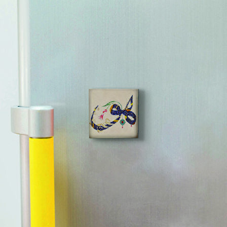 Hû Baskılı Doğaltaş  Magnet(KH-145)Buzdolabı Süsü