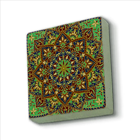 Çini Desen Baskılı Doğaltaş  Magnet(KD-019)Buzdolabı Süsü