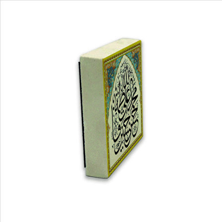 “Allah”  ve Ehl-i beyt isimleri Baskılı Doğaltaş  Magnet(KH-199)Buzdolabı Süsü