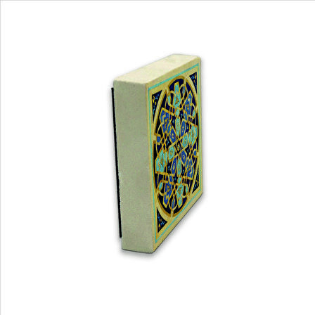 Çini Desen Baskılı Doğaltaş  Magnet(KD-020)Buzdolabı Süsü