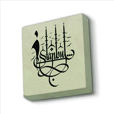“İstanbul” Baskılı Doğaltaş  Magnet(KH-217)Buzdolabı Süsü