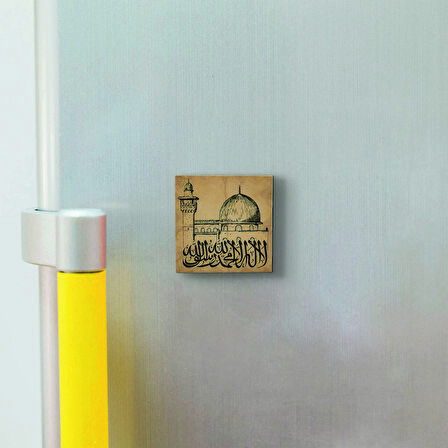 Kelime-i Tevhid Baskılı Doğaltaş  Magnet(KH-053)Buzdolabı Süsü
