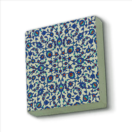 Osmanlı Çinisi Baskılı Doğaltaş  Magnet(KD-063)Buzdolabı Süsü