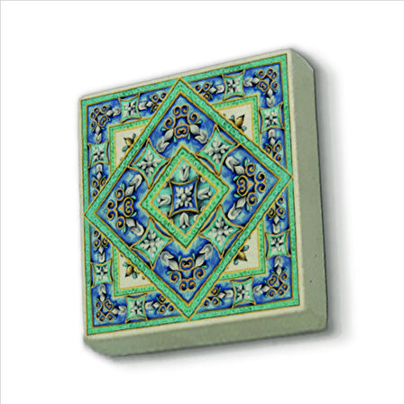 İtalyan Deseni Baskılı Doğaltaş  Magnet(KD-075)Buzdolabı Süsü