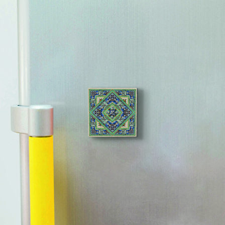 İtalyan Deseni Baskılı Doğaltaş  Magnet(KD-075)Buzdolabı Süsü