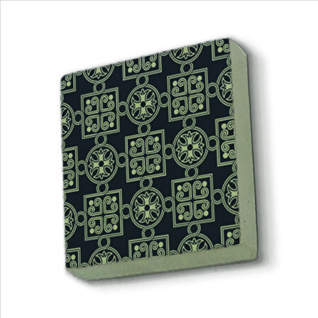 Bizans Deseni Baskılı Doğaltaş  Magnet(KD-087)Buzdolabı Süsü