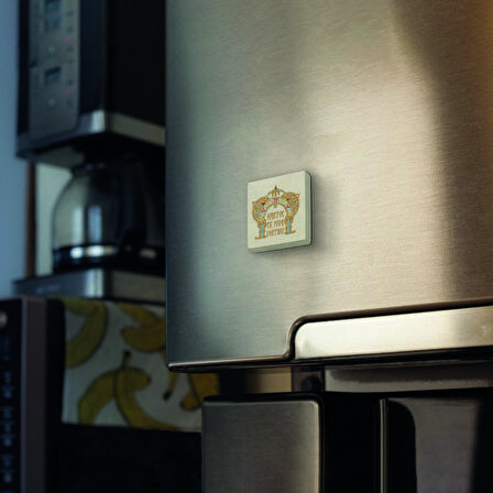 Bizans stili Noel tebriği (Latince Yazı : “İsa doğdu. Gerçekten”) Baskılı Doğaltaş  Magnet(KRG-105)