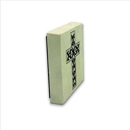 Haç Baskılı Doğaltaş  Magnet(KRG-107)Buzdolabı Süsü