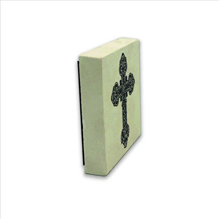 Haç Baskılı Doğaltaş  Magnet(KRG-108)