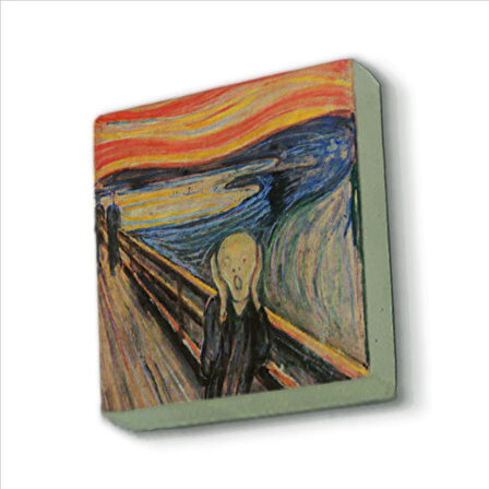 Çığlık (Edvard Munch, 1893) Baskılı Doğaltaş  Magnet(KRG-168)