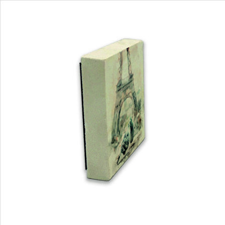 Eyfel Kulesi Baskılı Doğaltaş  Magnet(KRG-003)Buzdolabı Süsü