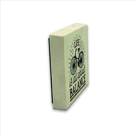 Bisklet Görseli Baskılı Doğaltaş  Magnet(KRG-035)Buzdolabı Süsü