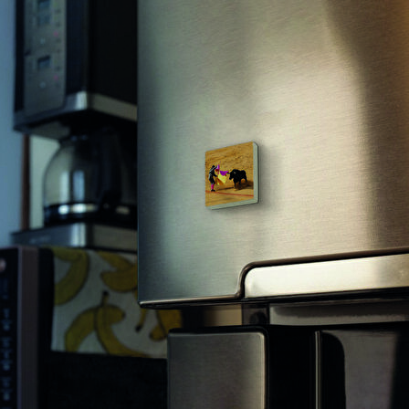 İspanya Boğa güreşi Baskılı Doğaltaş  Magnet(KRG-064)Buzdolabı Süsü