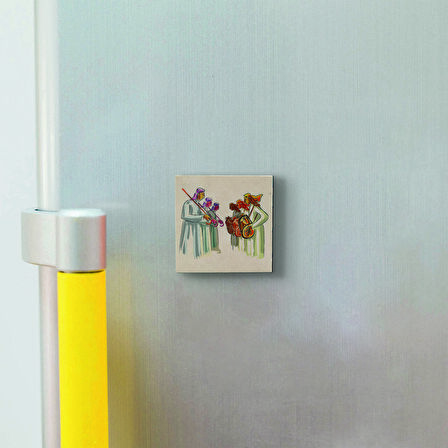 Ortadoğu Görseli Baskılı Doğaltaş  Magnet(KRG-077)Buzdolabı Süsü