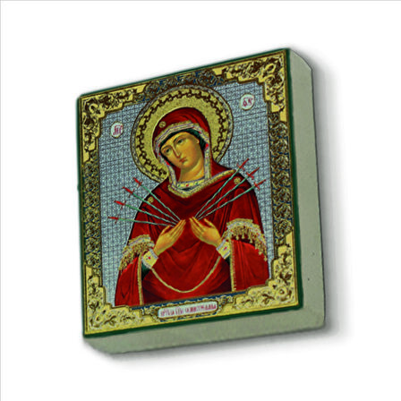 Meryem Görseli Baskılı Doğaltaş  Magnet(KRG-099)Buzdolabı Süsü