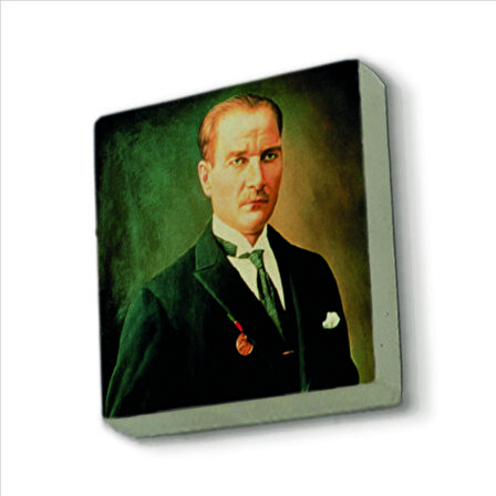 Atatürk Baskılı Doğaltaş  Magnet(KRT-101)Buzdolabı Süsü