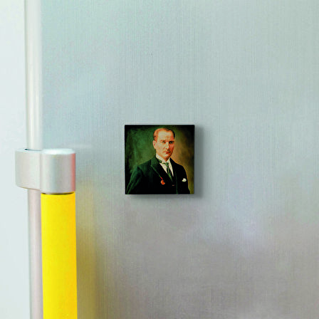 Atatürk Baskılı Doğaltaş  Magnet(KRT-101)Buzdolabı Süsü