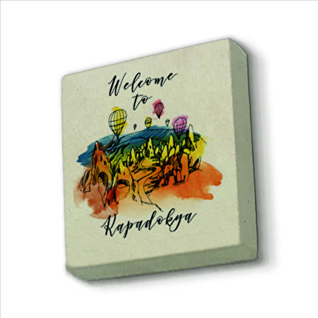 Kapadokya Baskılı Doğaltaş  Magnet(KRT-118)Buzdolabı Süsü