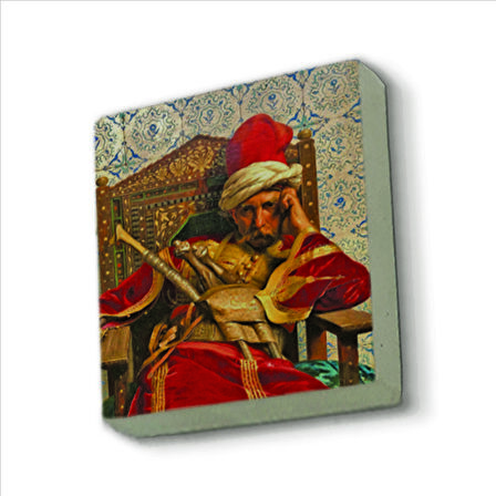 Markos Botsaris (Jean-Léon Gérôme, 1874) Baskılı Doğaltaş  Magnet(KRT-129)Buzdolabı Süsü