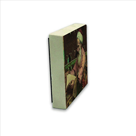 Kitap Okuyan Adam Baskılı Doğaltaş  Magnet(KRT-130)Buzdolabı Süsü