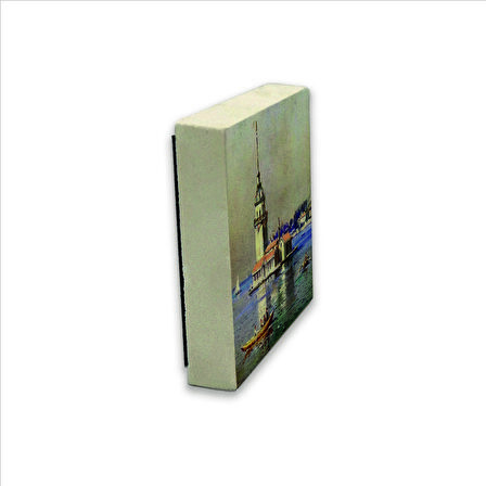 Kız Kulesi Baskılı Doğaltaş  Magnet(KRT-017)
