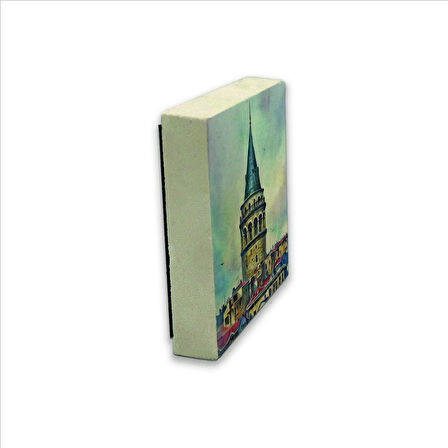 Galata Kulesi  Baskılı Doğaltaş  Magnet(KRT-020)Buzdolabı Süsü