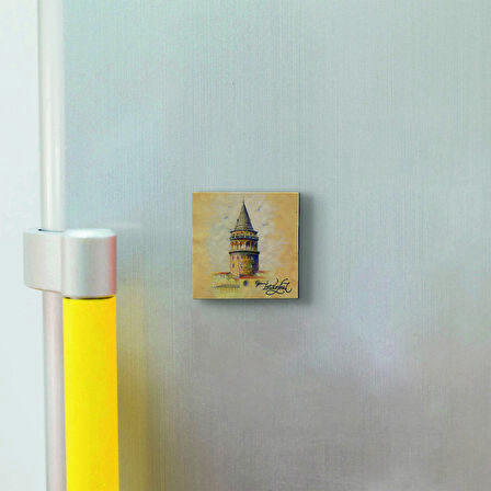 Galata Kulesi Baskılı Doğaltaş  Magnet(KRT-021)