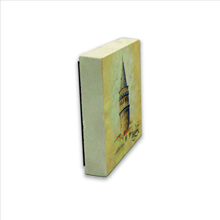Galata Kulesi Baskılı Doğaltaş  Magnet(KRT-021)