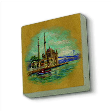 Ortaköy Camii Baskılı Doğaltaş  Magnet(KRT-036)
