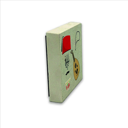 İstanbul Türkiye Semboller Baskılı Doğaltaş  Magnet(KRT-060)
