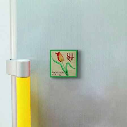 Mevlevi Lale Baskılı Doğaltaş  Magnet(KRT-070)Buzdolabı Süsü