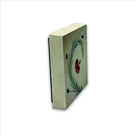 Karanfil Ebrusu Baskılı Doğaltaş  Magnet(KRT-071)