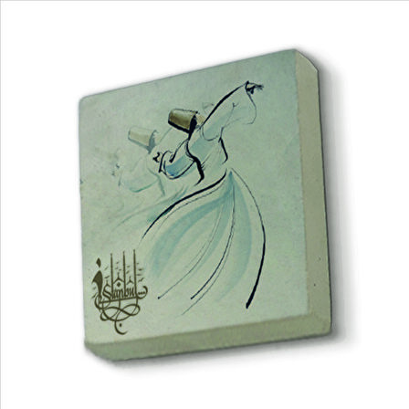 Semazen Baskılı Doğaltaş  Magnet(KRT-072)Buzdolabı Süsü
