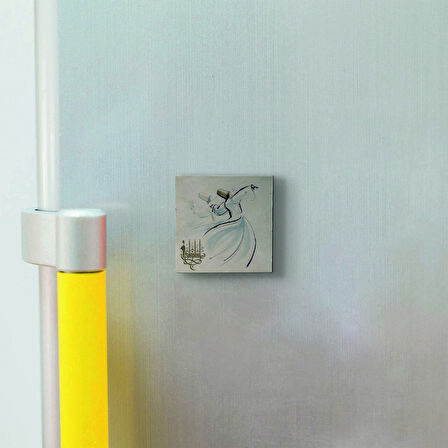Semazen Baskılı Doğaltaş  Magnet(KRT-072)Buzdolabı Süsü