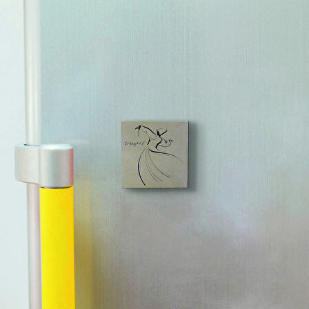 Semazen Baskılı Doğaltaş  Magnet(KRT-073)Buzdolabı Süsü
