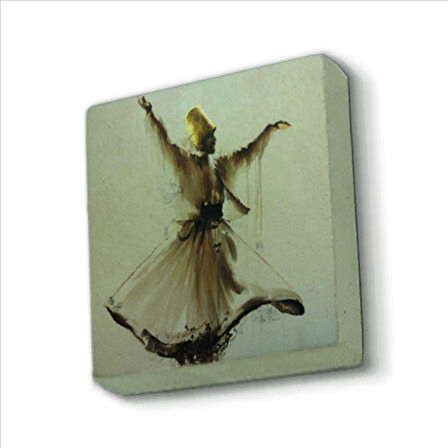 Semazen Baskılı Doğaltaş  Magnet(KRT-074)Buzdolabı Süsü