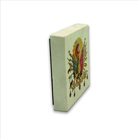 Osmanlı Arması Baskılı Doğaltaş  Magnet(KRT-087)