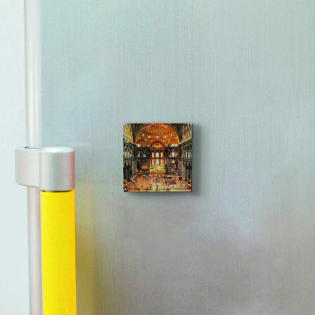 Ayasofya Camii içi Baskılı Doğaltaş  Magnet(KRT-009)
