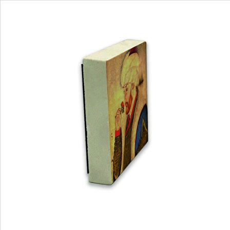 Fatih Sultan Mehmet Baskılı Doğaltaş  Magnet(KRT-091)Buzdolabı Süsü