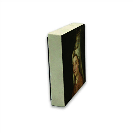 Hürrem Sultan (Portre çizim) Baskılı Doğaltaş  Magnet(KRT-094)Buzdolabı Süsü