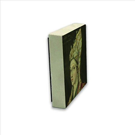 Hürrem Sultan (Portre çizim, Titian) Baskılı Doğaltaş  Magnet(KRT-095)Buzdolabı Süsü